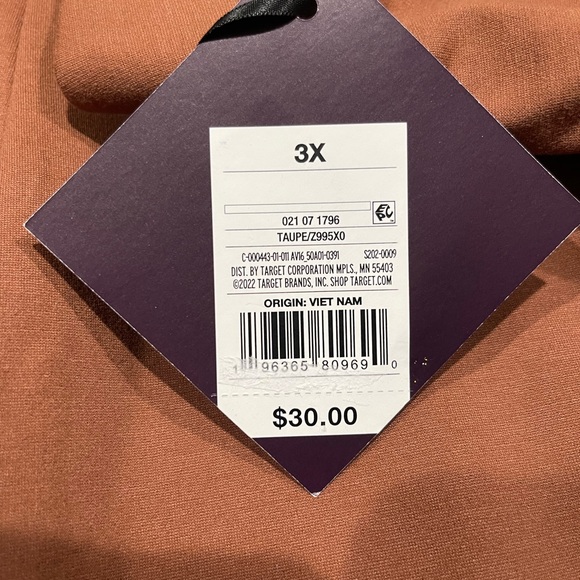 AVA & VIV Womens Brown Front Pockets Comfort Waist Split Front Ponte Pants Sz4X - Picture 11 of 11